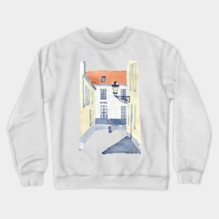 Small hotel in Bruges, Belgium. Crewneck Sweatshirt